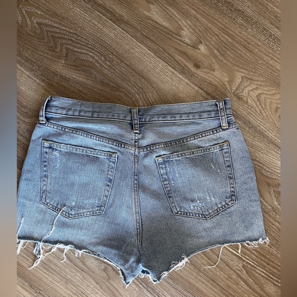 Free People We The Free Denim Blue High Waist Shorts sz 30 - Picture 2 of 9